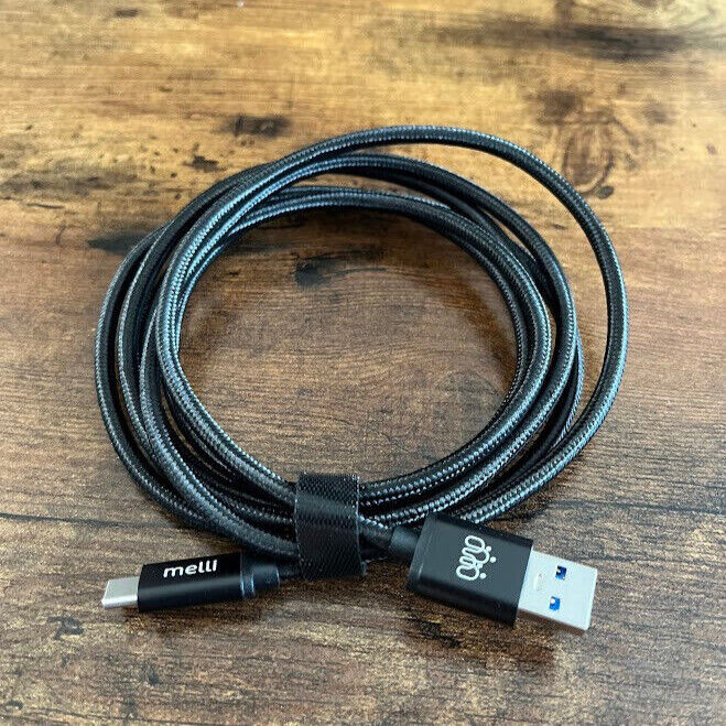 USB-C Kabel Premium - USB-A auf USB-C Kabel 2m - Nylon Schwarz